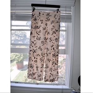 Cropped blush animal print pants